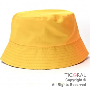 SOMBRERO PILUSO AMARILLO FLUO TELA x 1